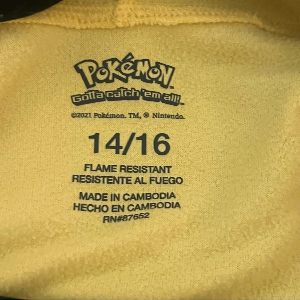 Pokémon Pajama Set with Yellow Pikachu Onesie, Shorts and T-Shirt Pajamas L